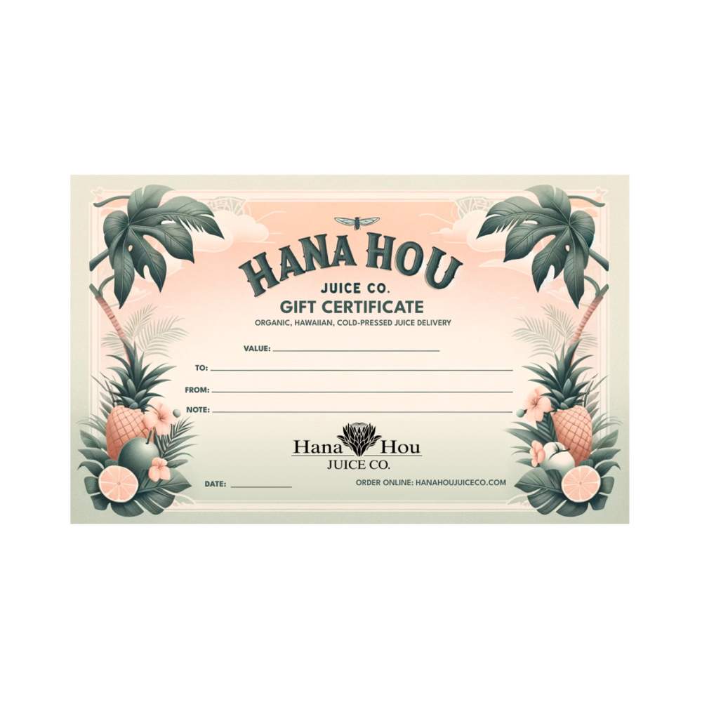 Hana Hou Gift Certificates